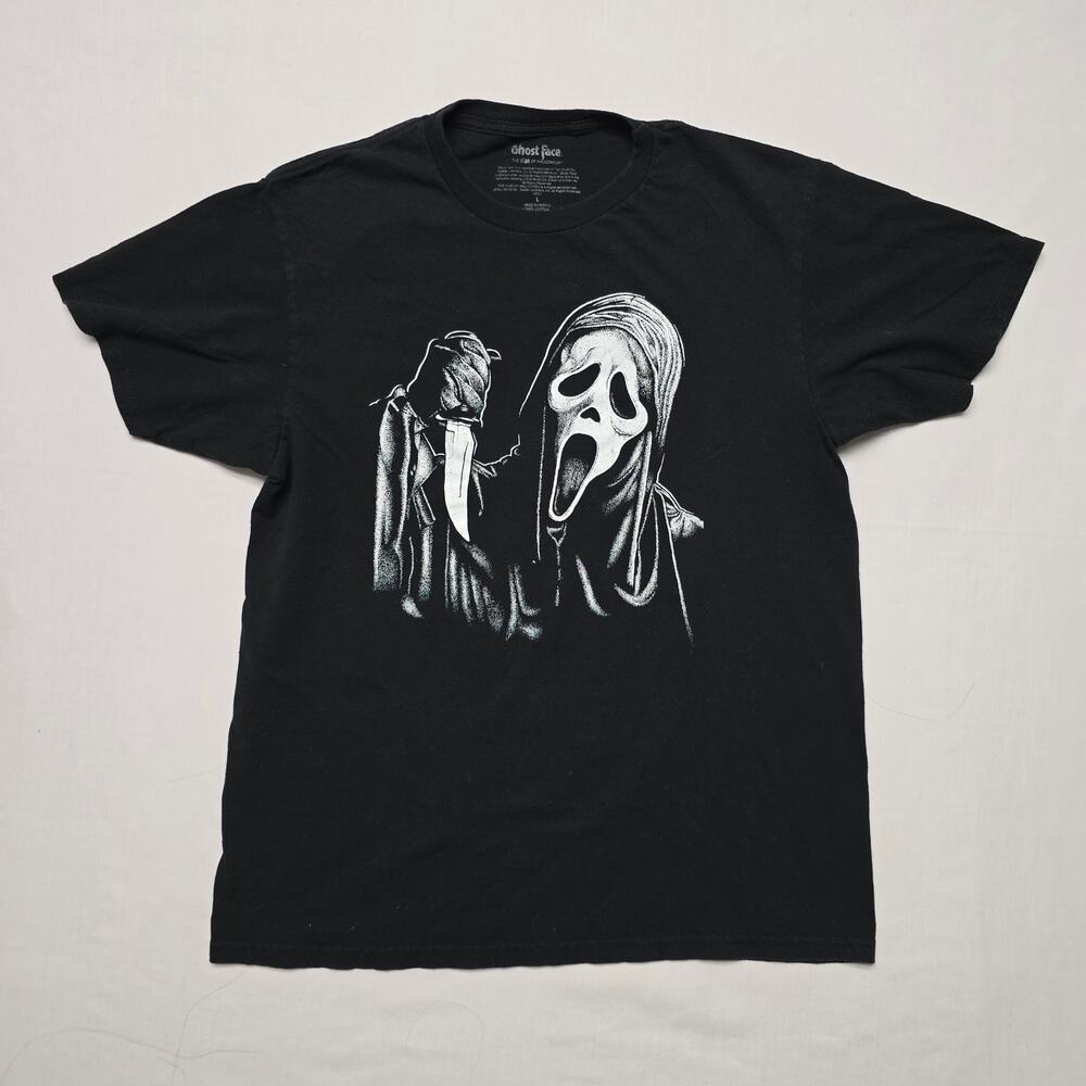 Scream Ghostface Shirt Large Black Short Sleeve Horro Movie Graphic Tee